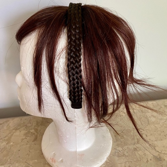 Brown Synthetic Braided Hair Band Wig Topper - Picture 5 of 5